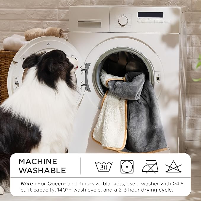 Bedsure Waterproof Dog Blankets and Calming Dog Bed for Small Dogs