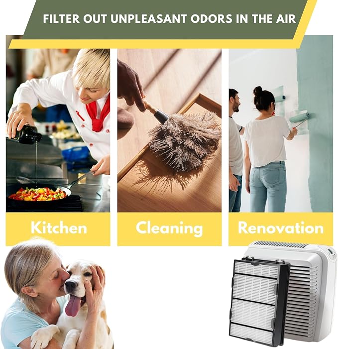 Nispira True HEPA + Carbon Pre Filter Replacement Compatible