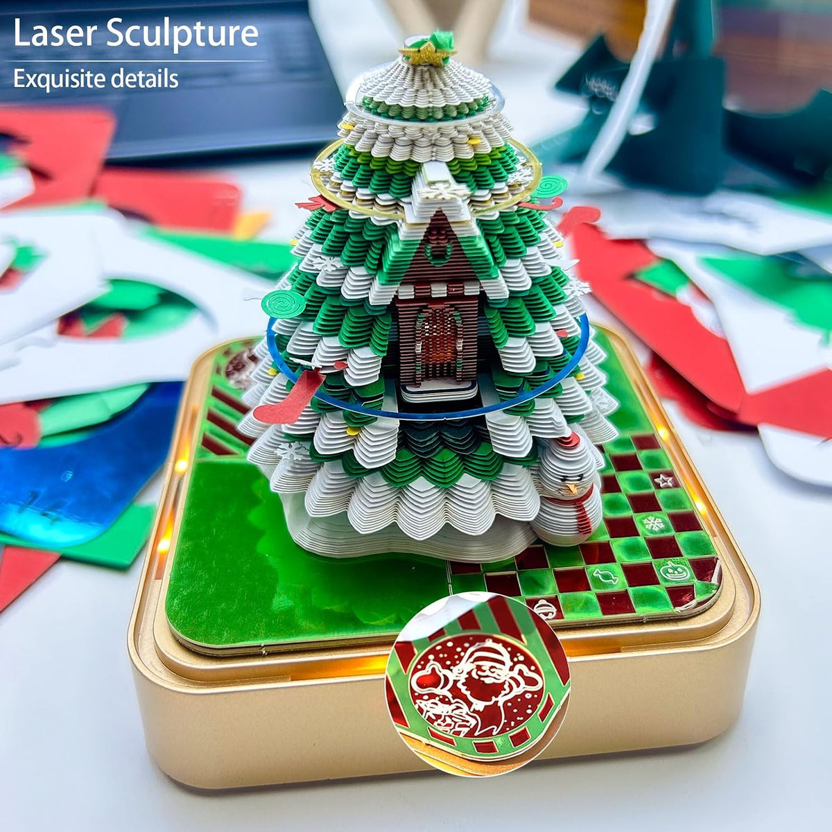 3D Calendar 2026, Time Piece Calendar 2026, Unique 3d Tear Away Memo Pad, Fun Art Desk Calendar, DIY Paper Carving 3d Notepad Gift for Christmas, New Year, Valentine