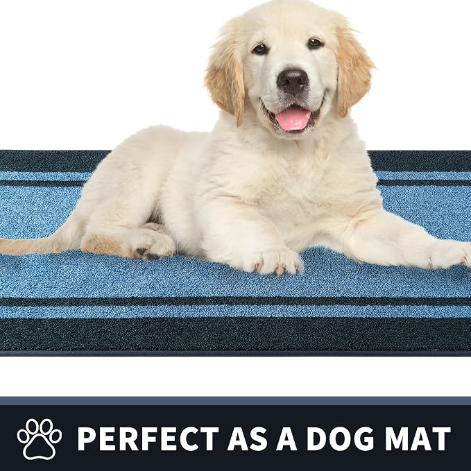 PURRUGS Dirt Trapping Door Mat 24" x 70", Non-Slip Machine Washable Entryway Rug