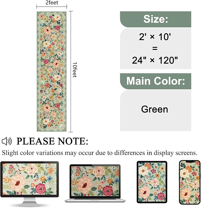 DUKINO 2x10 Kitchen Runner Rug for Hallway, Washable Runner Rug