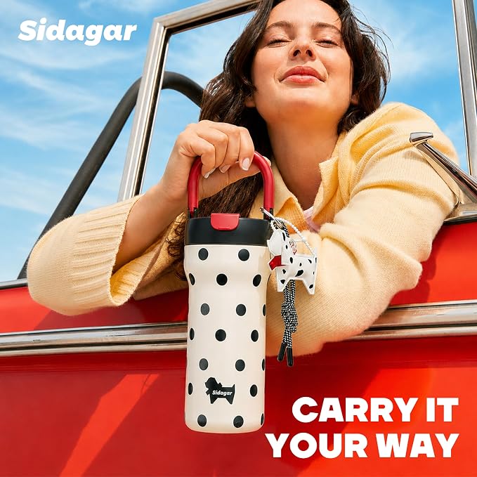 24 oz Insulated Tumbler Ceramic Stainless Steel Water Bottle, Leak Proof