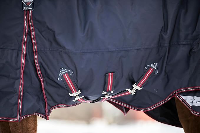 LeMieux Kudos 200g Turnout Blanket - 1680Denier Waterproof Outer - Detachable Neck Inlcluded - Navy - 78"