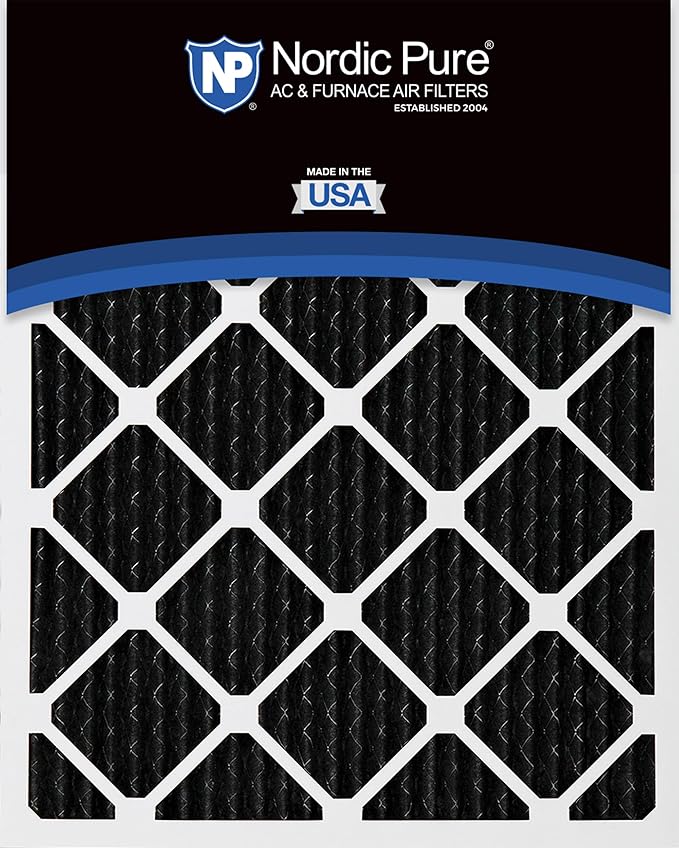 Nordic Pure 20x25x1 Pure Carbon Pleated Odor Reduction Furnace Air Filters 3