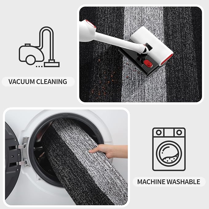 Kitinjoy Indoor Outdoor Door Mat, 48x32 Non-Slip Absorbent Dirt Trapper