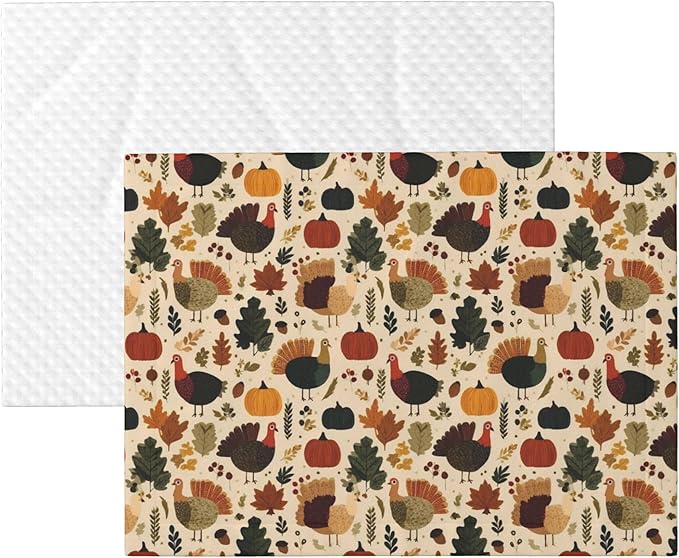 Waterproof Dog Blanket Soft Pet Blanket for Puppy Cat, Fleece Cat Throw Blankets for Furniture Bed Couch Sofa Reversible - Turkey and Thanksgiving 3
