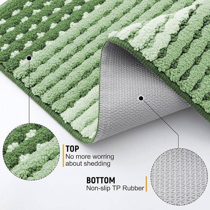 Kitinjoy Indoor Outdoor Door Mat, 47x24 Non-Slip Absorbent Dirt Trapper