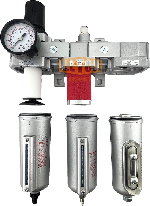 3/4" NPT HEAVY DUTY Industrial Grade Filter Regulator Coalescing Desiccant