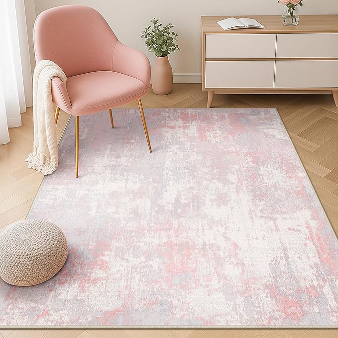 RELEANY Washable Area Rugs 3'x5' Non-Slip Modern Abstract Soft