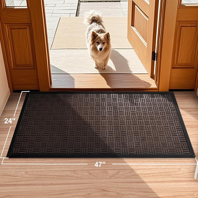 Mibao Front Door Mat, Heavy Duty Durable Welcome Mat