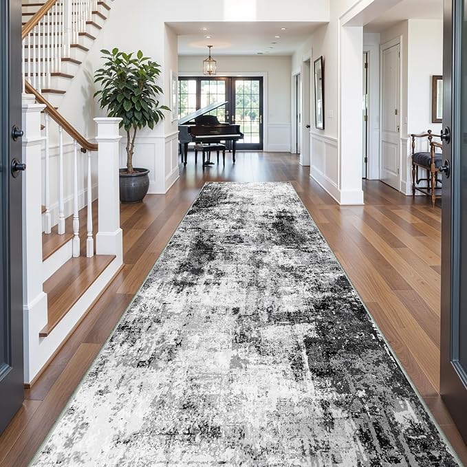 4x12 Runner Rug for Wide Hallway: Long Washable Runners for Entryway Living