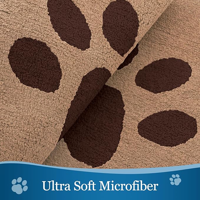 Buganda Dog Door Mat for Muddy Paws, Absorbent Dirt Trapper Washable Indoor Doormats, Non Slip Low-Profile Mud Mat for Dogs, Front Entrance Doormat for Inside Floor (70x24 Inches, Beige)