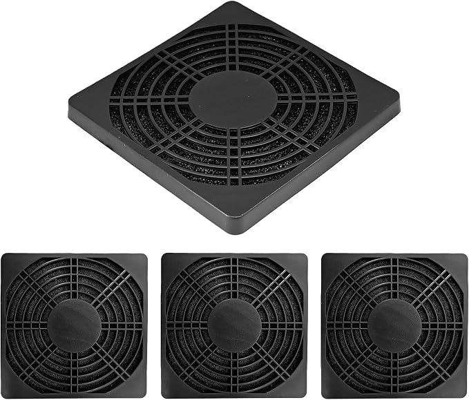 4Pcs 120mm Cooling Fan Filter, Plastic Dustproof Mesh Cover