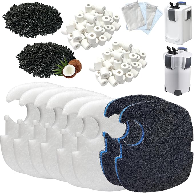 16-Set Aquarium Filter Replacement Media Compatible