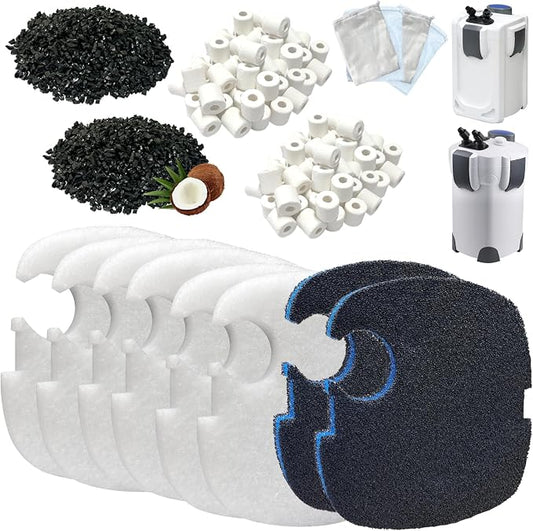 16-Set Aquarium Filter Replacement Media Compatible