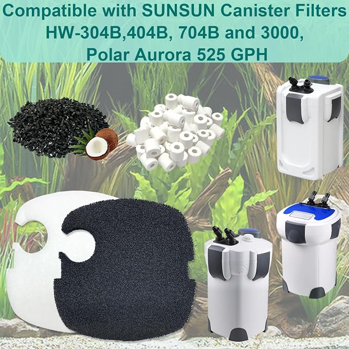 16-Set Aquarium Filter Replacement Media Compatible