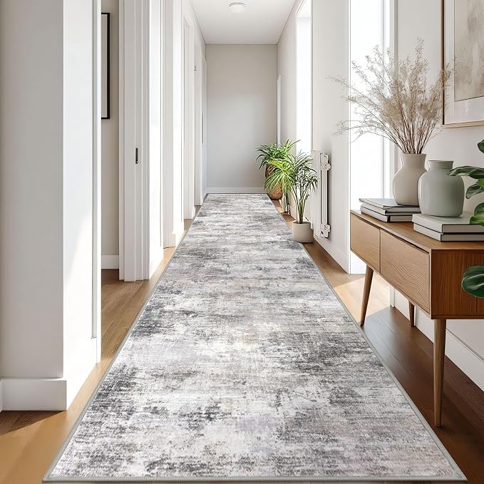 IOHOUZE Abstract Runner Rug 3x18 Ft Washable Runners