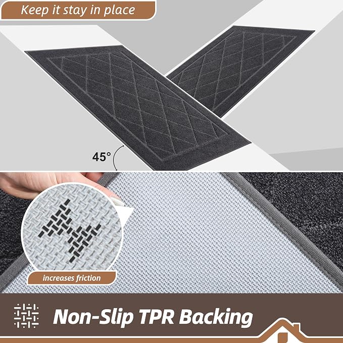 BEQHAUSE Dirt Trapper Door Mat 24" x 60", Doormat Non-Slip Entryway Rugs