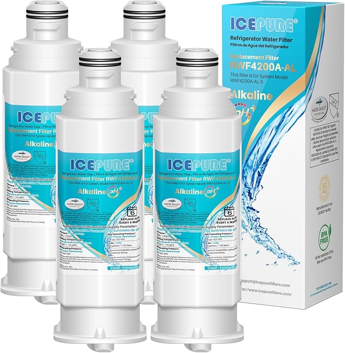 ICEPURE Alkaline DA97-17376B Refrigerator Water Filter Replacement