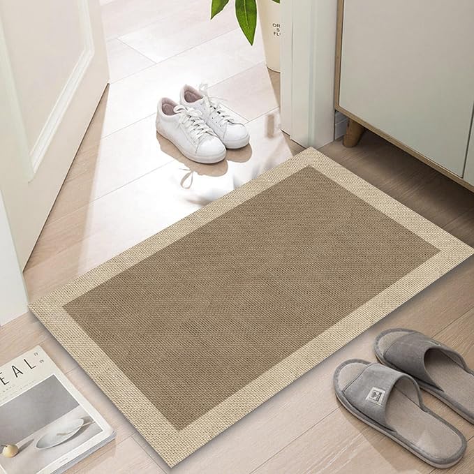 Ultra Thin Door Mat Indoor Entrance, 1/10 in Thin Door Mats