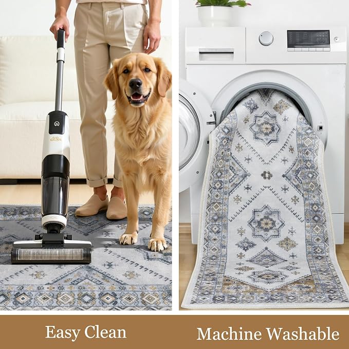 HEBE Boho Kitchen Rug Sets 3 Piece