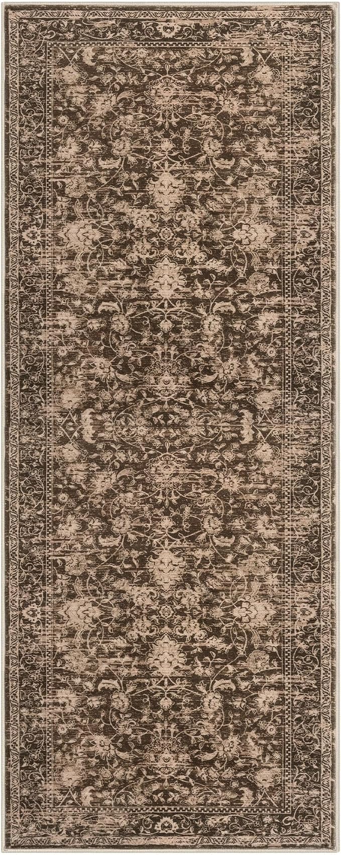 KILOCOCO Hallway Runner 2x5 Kitchen Runner Rug Printed Floral Non-Slip Washable