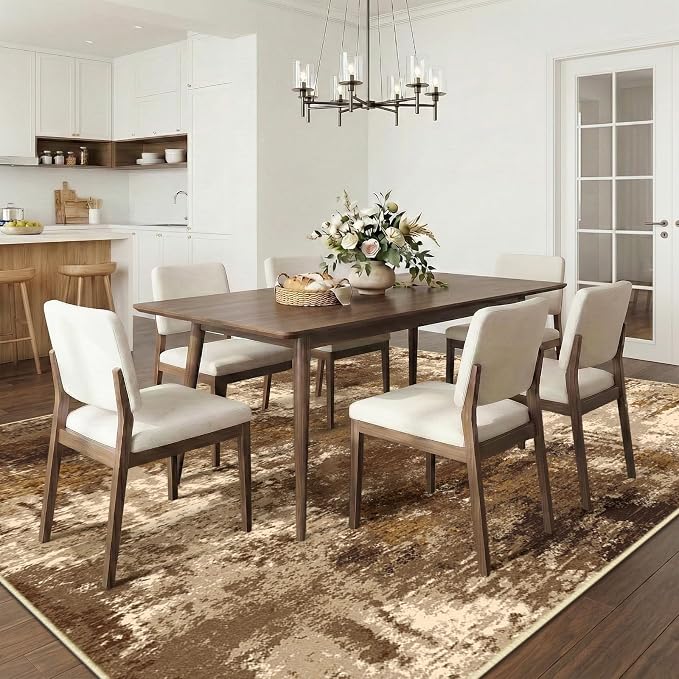 RELEANY Washable Area Rugs 9'x12' Non-Slip Modern Abstract Soft