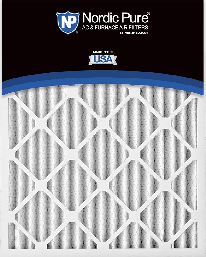 Nordic Pure 20x25x2 Pleated MERV 14 Air Filters 3 Pack