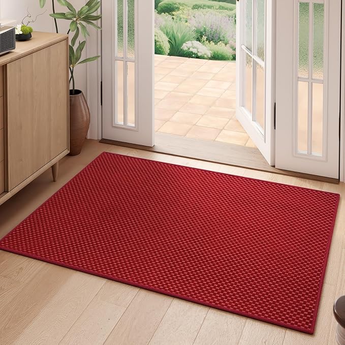 YDKGL 2x3 ft Indoor Door Mat Entryway Rug Non Slip Boho Woven Washable Small