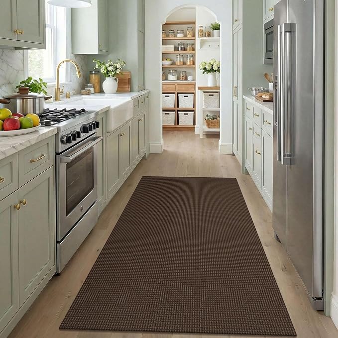 KOZYFLY Washable 4x5 Entry Woven Area Rug, Braided Throw Rugs