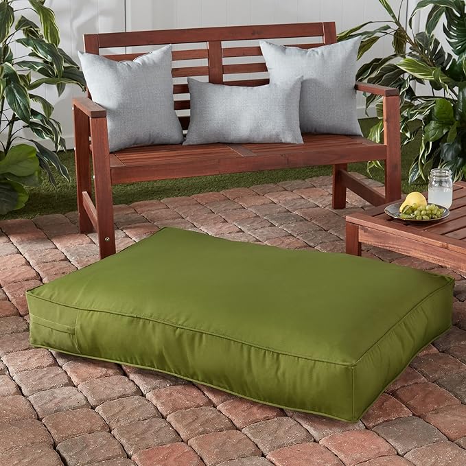 Charlie Rectangle Indoor/Outdoor Pillow Style Dog Bed, Hunter, Medium (30" x 42")