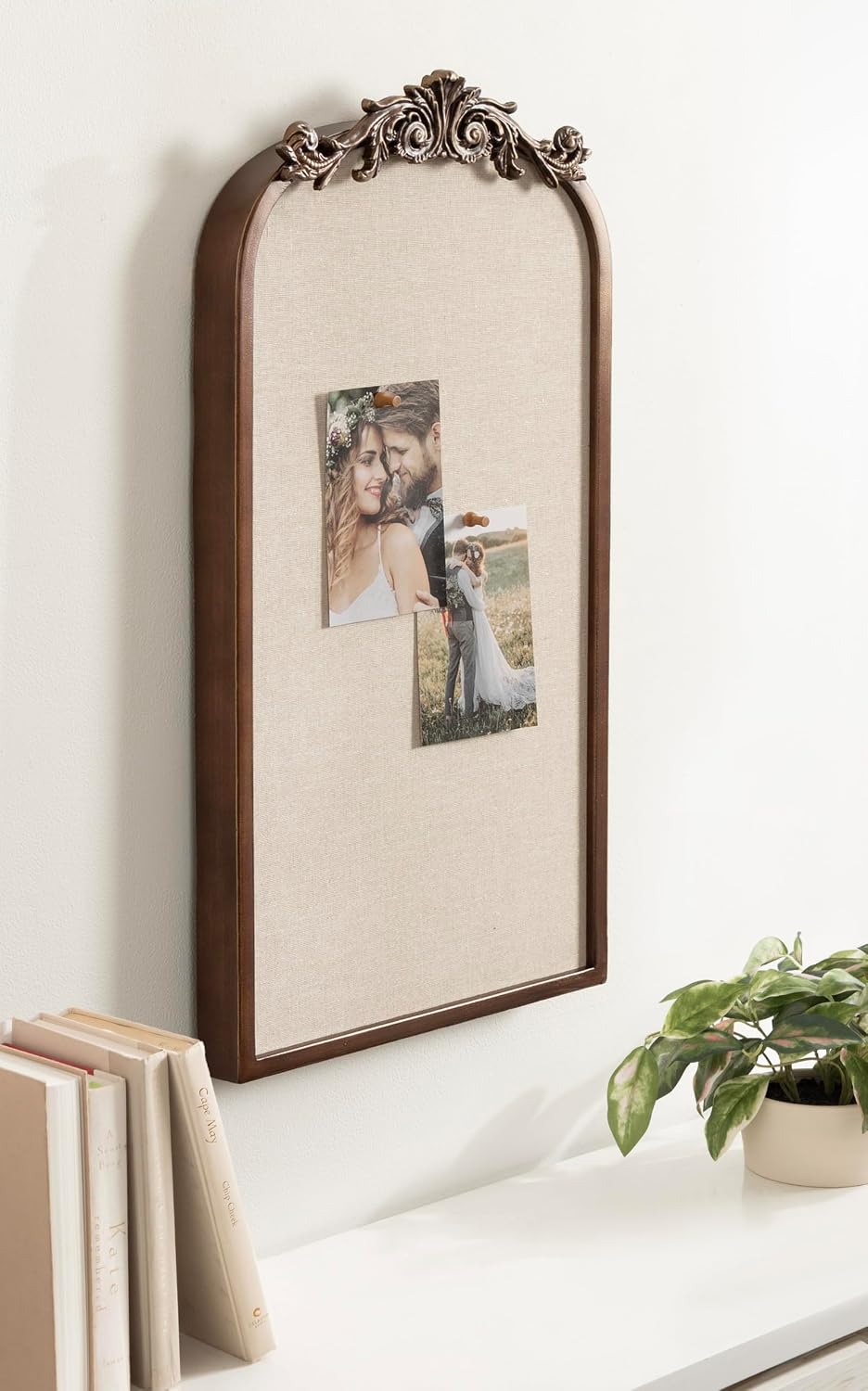 Kate and Laurel Arendahl Framed Ornate Vintage Arch Pinboard for Wall