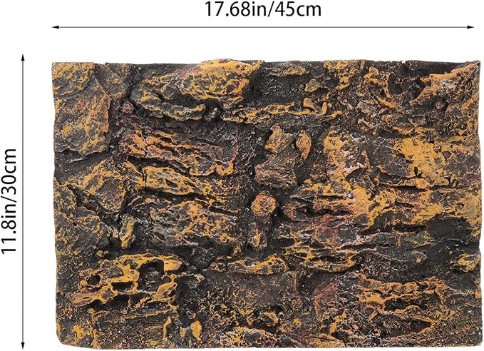 Rock Terrarium Background 3D - Reptile Tank Background Decorative Backdrop for Bearded Dragons Lizard Gecko Spider Chameleon Turtle Fish