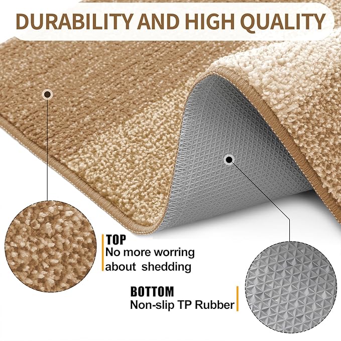 Kitinjoy Indoor Outdoor Door Mat, 32x20 Non-Slip Absorbent Dirt Trapper