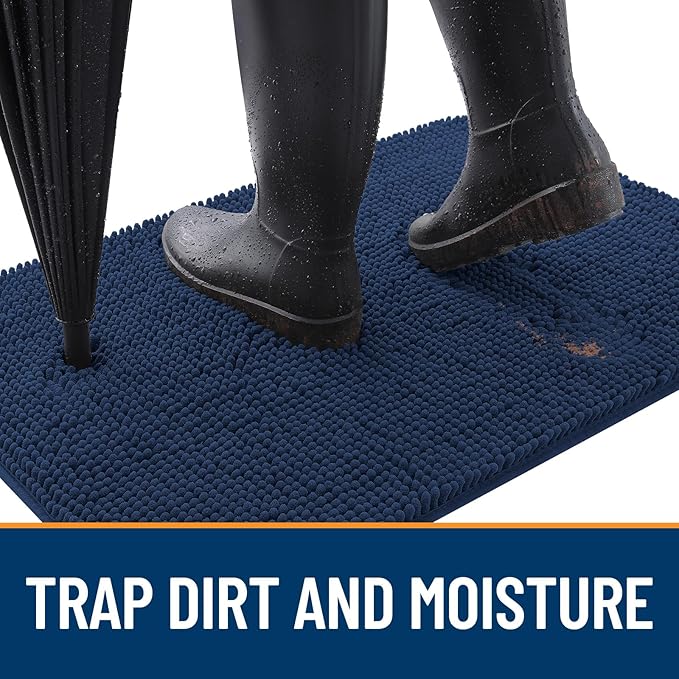 OLANLY Dog Door Mat for Muddy Paws 59x32, Absorbs Moisture and Dirt, Absorbent
