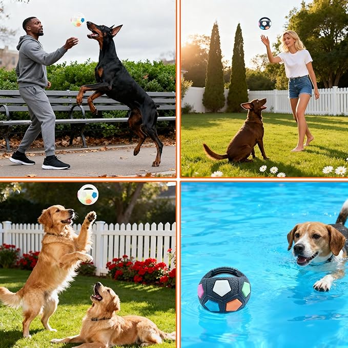 Dog Calming Ball with Handle, Interactive Ball for Pet Dogs Playing, Built-in Yellow Tennis Balls and Squeaky Sound for Small Medium Large Dogs (Clear with Tennis Balls Inside)