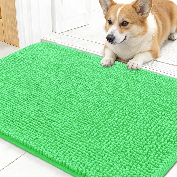 OLANLY Dog Door Mat for Muddy Paws 24x16, Absorbs Moisture and Dirt, Absorbent