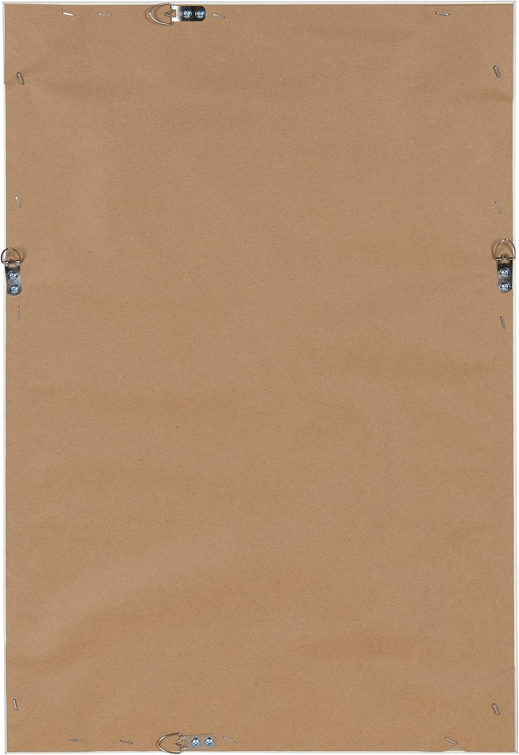 DesignOvation Macon Framed Linen Fabric Pinboard, 18x27, Soft White