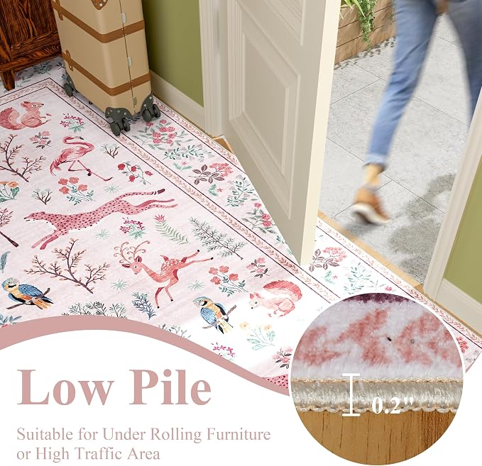 DUKINO 2x6 Rug for Hallway, Washable Kitchen Runner Rug