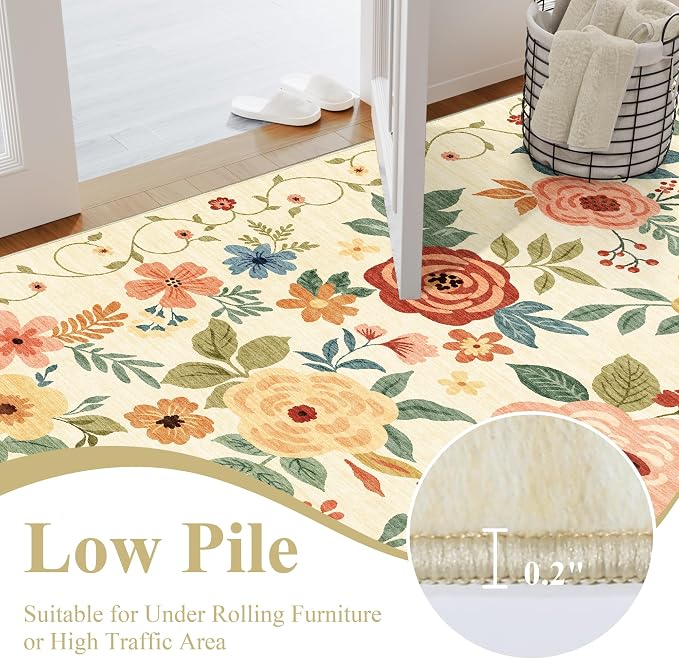 DUKINO 2x6 Runner Rug for Hallway, Washable Kitchen Runner Rug