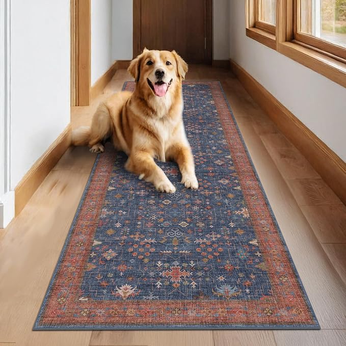 Washable 10 ft Long Runner for Hallway