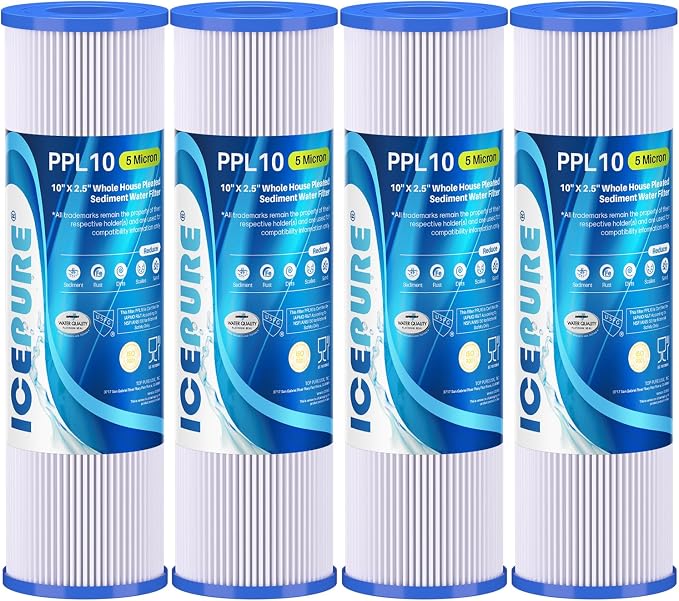 10" x 2.5" Pleated Sediment Water Filter Cartridge Replacement Any 10 inch RO