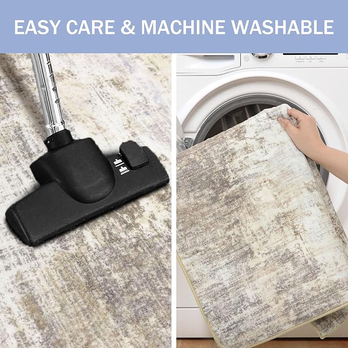 IOHOUZE Abstract Runner Rug 2x12 Ft Washable Runners