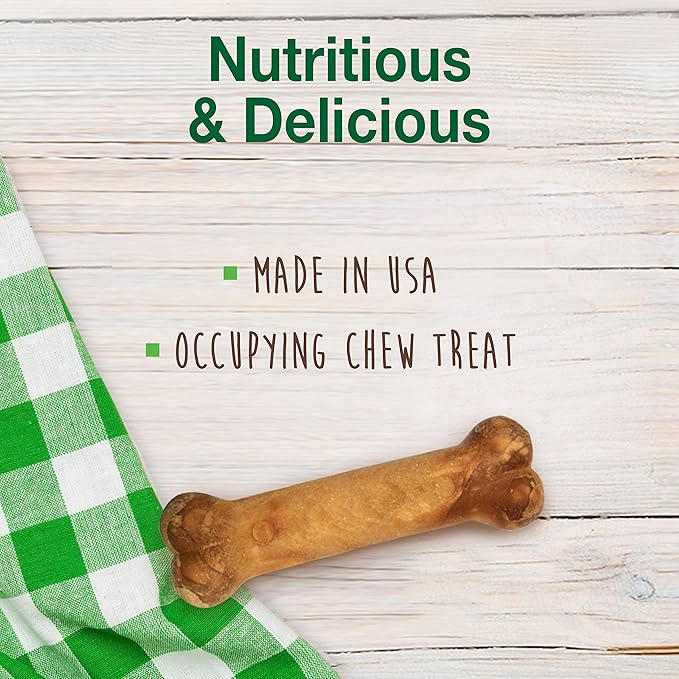 Nylabone Healthy Edibles Natural Dog Chews, Long Lasting Bones for Dogs, Chicken Flavor Dog Treats, Small (3 Count)