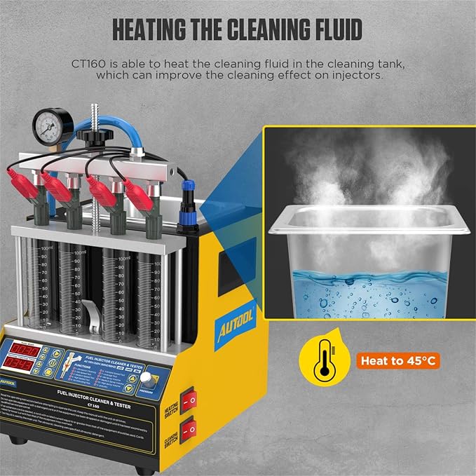 AUTOOL Automotive Motorcycle 4 Cylinder Ultrasonic Wave Injector Cleaner Petrol