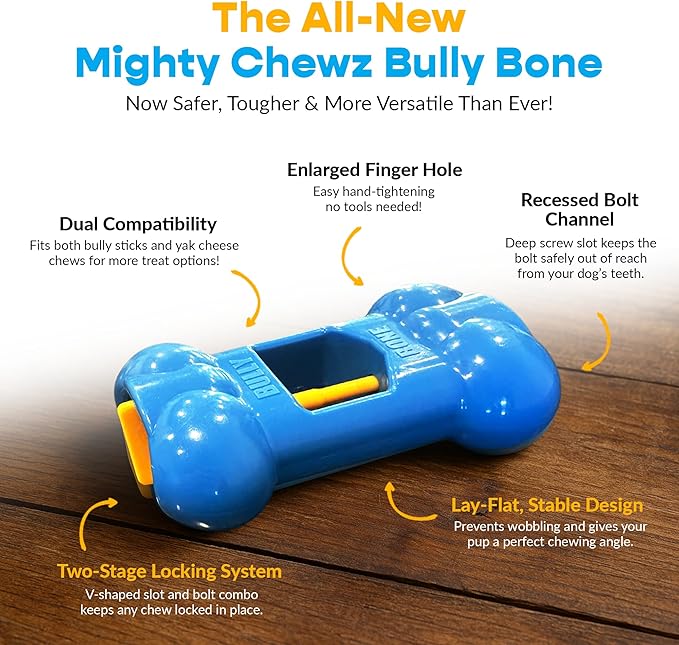 Yak Chew Holder Pack, Large (4 Pieces) - Includes Yak Cheese Holder for Safe, Secure and Smarter Chewing. Also a Bully Stick Holder Too!