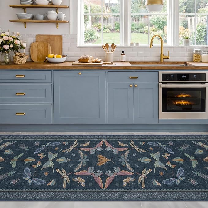 Washable 2x8 Insect Entryway Runner Rug