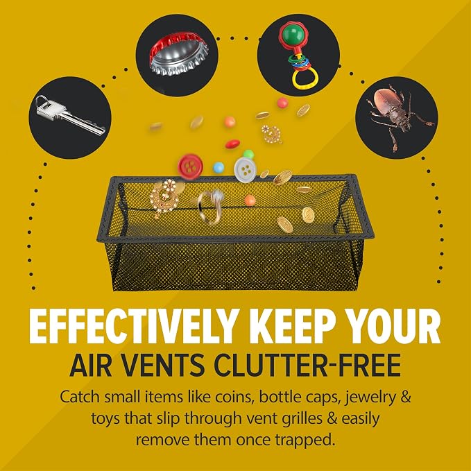 HAAK - Floor Vent Cover Trap, Durable Screen That Attaches Easily to Vent Covers