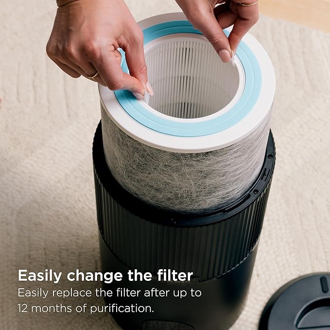 Shark Air Purifier for Home, Office, and Bedroom, Clean Sense Technology, HEPA Air Filter, 1200 Sq Ft, Captures 99.98% of Particles, Pet Dander, Pollutants, Dust, Smoke, Allergens & Smells, HP202
