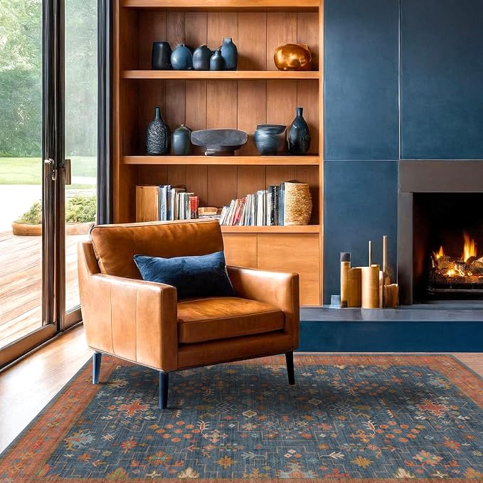 Washable 4x6 Small Rug for Living Room, Area Rug for Kitchen, Large Entryway